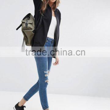 Hot Selling Cheap Black Zip up 280cbc Hoodies Women photo-2