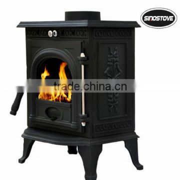 freestanding indoor Cast iron wood burning stove for sale