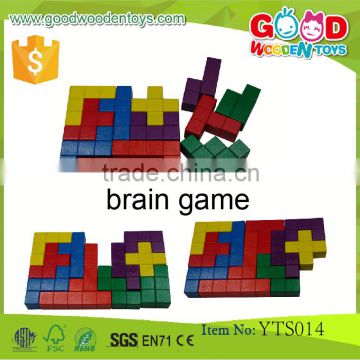 Classical Learning Games Educational Wooden Blocks- 12pcs Brain Teaser Toys Block