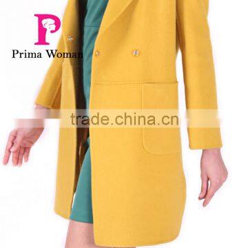 2016 Fashion Spring Wholesale Clothing Medium Length Slim Fit Wool Women Trench Coat photo-6