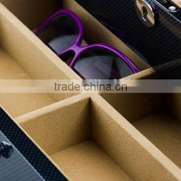 Luxury MDF Black Glossy Varnish Handmade Sunglasses Wooden Box Packing 8 Pieces photo-4