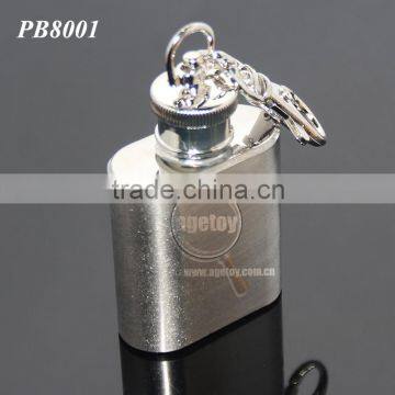 1oz Stainless Steel Portable Flagon Kettle Oilcan Keychain 28ML Metal Travel Wine Pot Mini Hip Flask photo-3