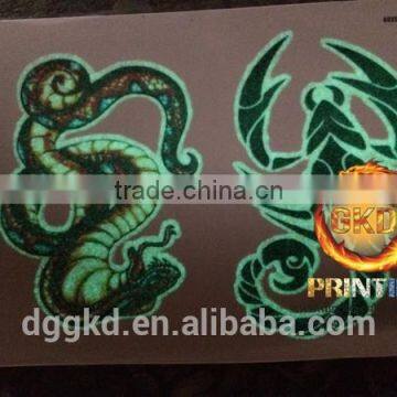 new glow in the dark scorpion & snake tattoo sticker