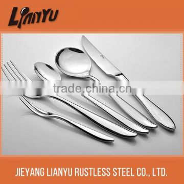 Fashion style design high grade stainless steel silverware for hotel