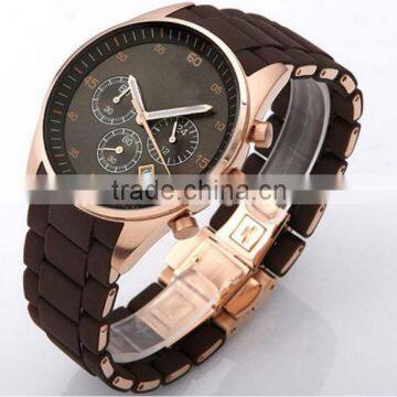 custom metal watch with plastic strap watch elegant metal watch rose gold plated