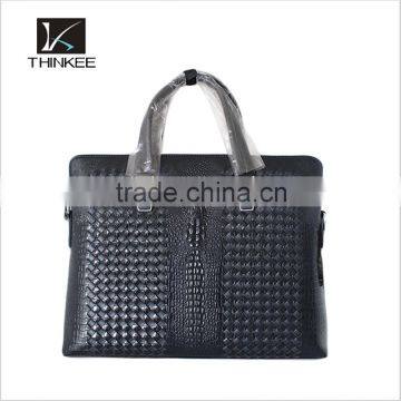 small branded high quality leather men's briefcase