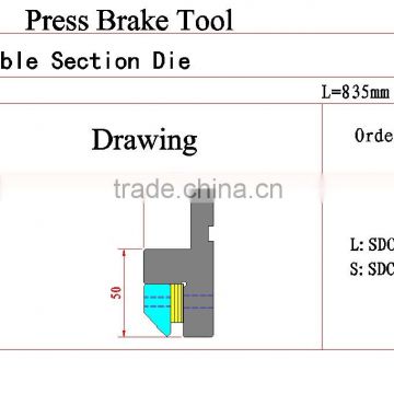 adjustable section die