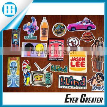 Customized skateboard vinyl sticker design clear branded skateboard sticker