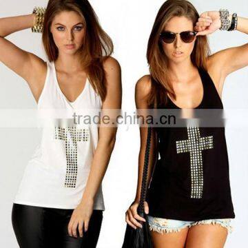 China Wholesale Women Clothing 100 Cotton Custom Design Tank Top Singlet