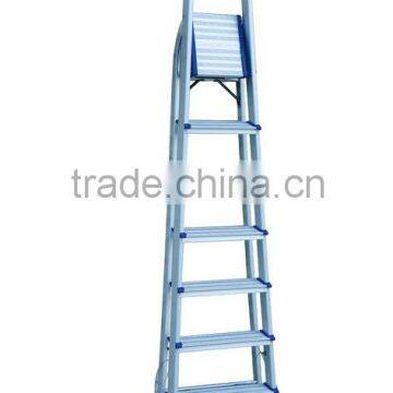 Aluminium household ladder,6 step folding ladder with hanrail