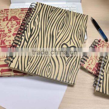 Hard cover kraft eco recycled spiral notebook