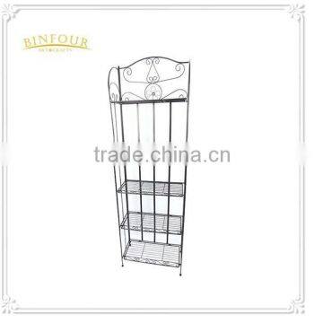 New 5 tiers metal wire mesh book shelf ,display storage shelf