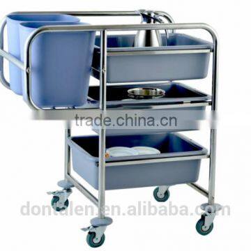 Update International 300 lb Capacity Four Wheel Folding Hand Truck Trolley Waste Collection Vehicle photo-2