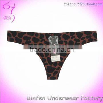 Cow Printed Ladies Hot Sexy Tight Seamless Thongs