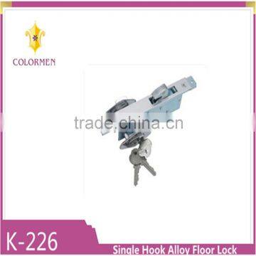 High quality low price single hook alloy floor lock