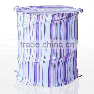 Polyester Foldable pop up Bath Hamper/pop up toy storage hamper