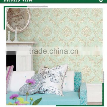 stock printing non woven wallpaper, Southeast Asia flower wall decor for room , peel and stick wall mural contractor