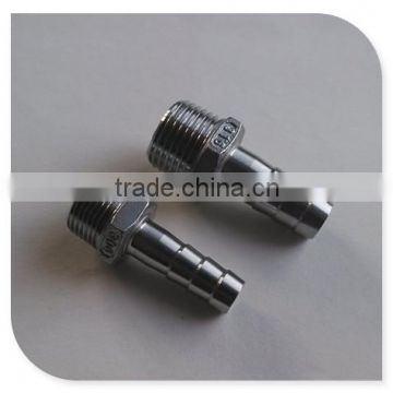 stainless steel threaded fittings,hose nipple,1/2 in R Male 13 mm Barbed Male 1/2in