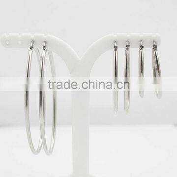 Latest fashion jewelry 316L Stainless steel hoop earrings