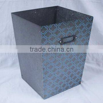 metal zinc silk-screen printing garbage bin garbage can wastebin