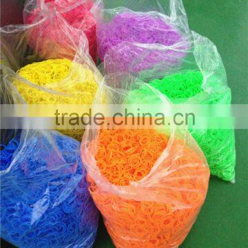 DIY Wholesale rubber colorful loom bands to weave bracelets