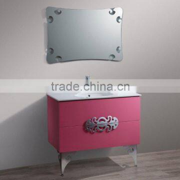 blockboard material Ceramic basin bathroom cabinet