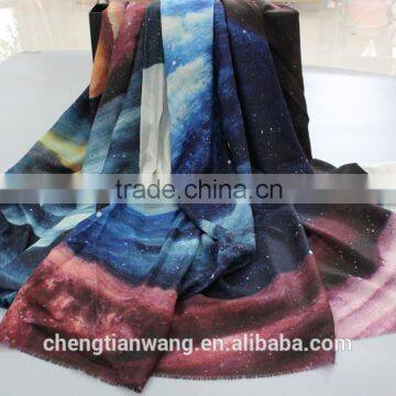2015 New Design Multi Color Wool Scarf With Fringe photo-4
