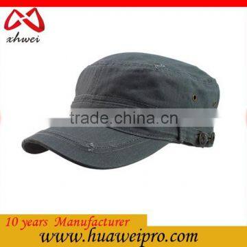 Pure Color Simple Trendy and Retro Military Army Cap Unisex Bulk Military Hat photo-2