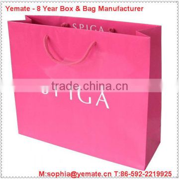 2013 New products pink Fashion Paper Gift Bag for Wholesale Cosmetics USA