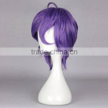 Hot Sales Japanese Anime Game Short Purple Wig High Quality Thick Kasen Kanesada Wigs Cosplay Touken Ran0bu Online Sword photo-2