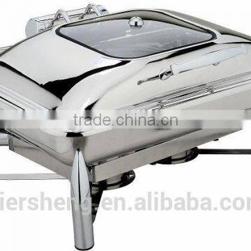 Full Size Hydraulic Induction Chafer With Glass Lid