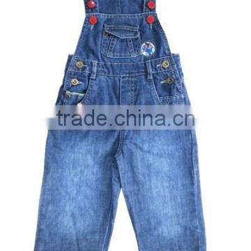 Baby Denim Jeans soft washed baby pants boys jeans with suspenders