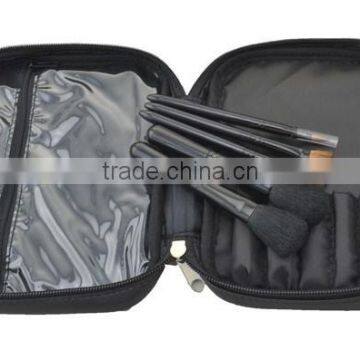 5pcs Chequer Pony Hair Synthetic Hair Makeup Brush With Zipper Bag photo-3