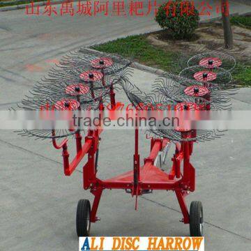 New type trailed finger wheel hay raker for tractor 2015 HOT SALE