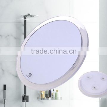 9" round bathroom makeup mirror with suction cups