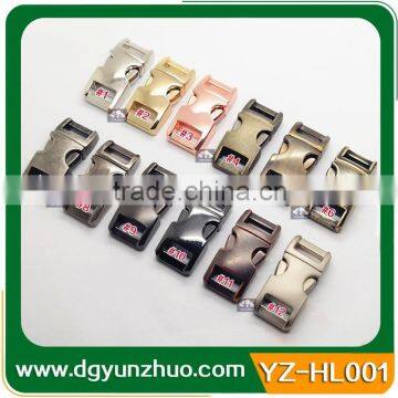 Gold metal buckles for bags, 20mm webbing metal buckles