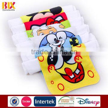 Alibaba new products 100% cotton child honeycomb SpongeBob printing sweat absorb cloth