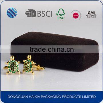 Men fashion accessories custom color velvet cufflink gift box