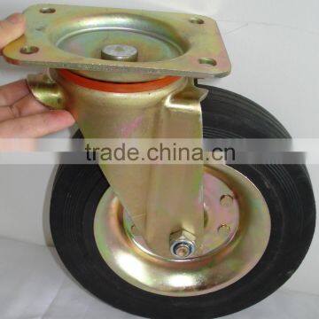 8" 200mm Swivel Rubber Wheels for Trash Bins photo-5