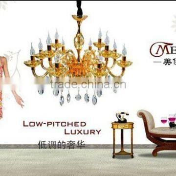 2012 Best Selling Egyptian Crystal Chandelier, Gold Crystal Pendant Lamp, Luxury Crystal Candle Light