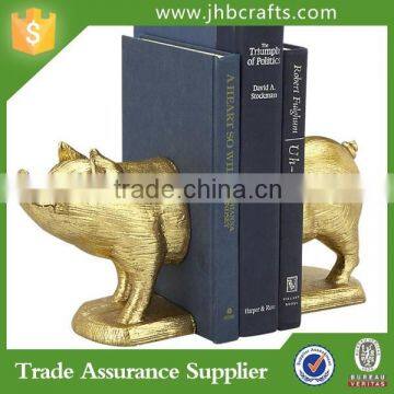 Golden Pig Resin Bookends Home Decoration