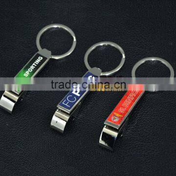 Colorful bottle opener with keyring and metal keychain with opener