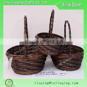 set of 3 willow flower bakset