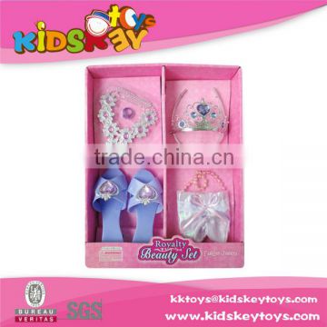 China toy factory hot selling kids bag and shoe set party cosmetic toy makeup toy