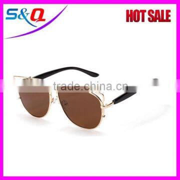 Latest Trends Girls Fashion Super Round Metal Circle Cat Eye Retro Sunglasses