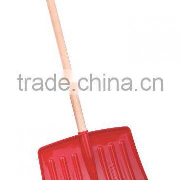 PLASTIC CHILD SNOW SHOVELS WITH WOOD HANDLE