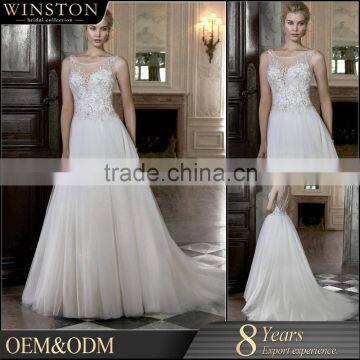 Hot Sell Good Quality 2016 New Style Embroidery Designs for Wedding Dress