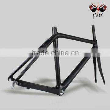 New Racing Road Carbon Frame BB30 PF30 BSA Clear Black