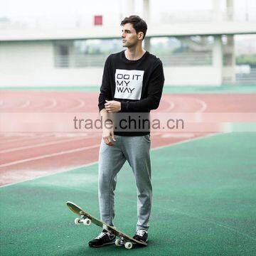 2015 new design with printing for men sweatshirt or wholesale crewneck and fabric sweatshirt