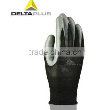 100% polyester Deltaplus oilproof nitrile foam-cated knitted safety gloves